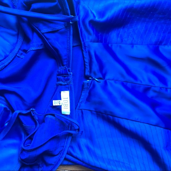 TOBI Royal Blue Satin Mini Dress - Picture 4 of 4